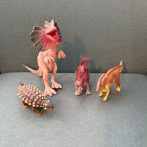 Set of 4 Dinosaurs Schleich, Jurassic World: Saichania, Parasaurolophus